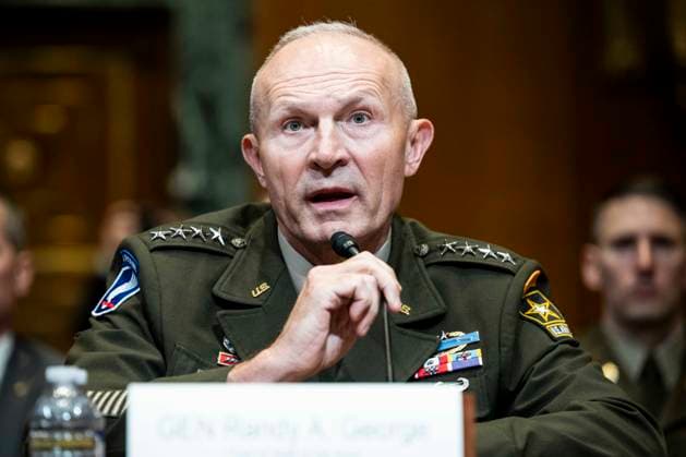 June 18, 2025, Washington, District Of Columbia, USA: General RANDY GEORGE, Chief of Staff, U.S. Army, speaking at a hearing of the Senate Appropriations Subcommittee on Department of Defense at the U.S. Capitol in Washington, D.C. Washington USA - ZUMAb161 20250618_aap_b161_028 Copyright: xMichaelxBrochsteinx