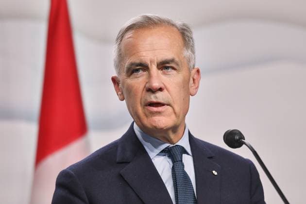 Kananaskis, Alberta, Kanada, 18.06.2025: Mountain Lodge: G7-Gipfel 2025: Der kanadische Premierminister Mark Carney spricht auf der Abschlusspressekonferenz Copyright: xdtsxNachrichtenagenturx dts_71295