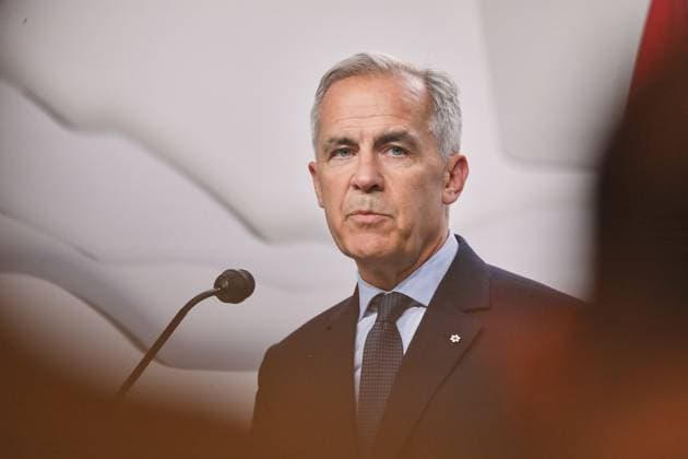 Kananaskis, Alberta, Kanada, 18.06.2025: Mountain Lodge: G7-Gipfel 2025: Der kanadische Premierminister Mark Carney spricht auf der Abschlusspressekonferenz Copyright: xdtsxNachrichtenagenturx dts_71287
