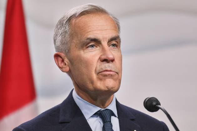 Kananaskis, Alberta, Kanada, 18.06.2025: Mountain Lodge: G7-Gipfel 2025: Der kanadische Premierminister Mark Carney spricht auf der Abschlusspressekonferenz Copyright: xdtsxNachrichtenagenturx dts_71293