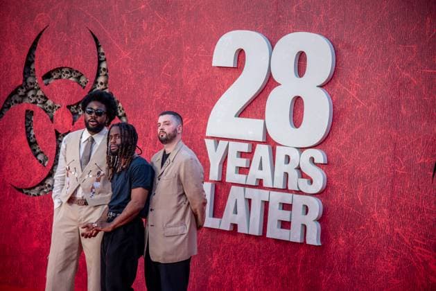28 Years Later World Premiere at the Odeon Luxe Leicester Square in London - 18 Jun 2025 Alloysious Massaquoi, Kayus Bankole and Graham Hastings attend the 28 Years Later World Premiere at the Odeon Luxe Leicester Square. London United Kingdom Copyright: xLoredanaxSangiulianox xSOPAxImagesx LSangiuliano-6671