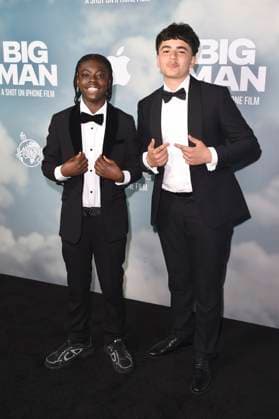 Klevis Brahja und Jaydon Eastman bei der Premiere des Apple iPhone 16 Pro Kurzfilms Big Man im BFI Southbank. London, 18.06.2025