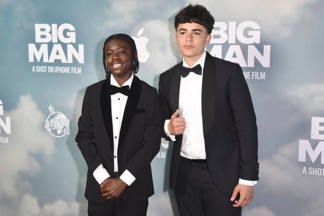 Klevis Brahja und Jaydon Eastman bei der Premiere des Apple iPhone 16 Pro Kurzfilms Big Man im BFI Southbank. London, 18.06.2025