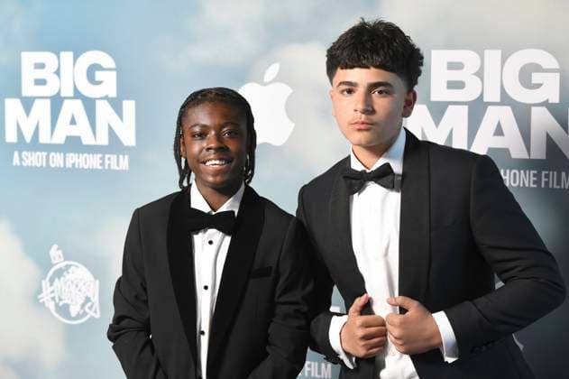 Klevis Brahja und Jaydon Eastman bei der Premiere des Apple iPhone 16 Pro Kurzfilms Big Man im BFI Southbank. London, 18.06.2025