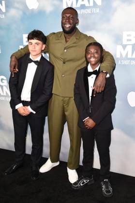 Jaydon Eastman, Stormzy und Klevis Brahja bei der Premiere des Apple iPhone 16 Pro Kurzfilms Big Man im BFI Southbank. London, 18.06.2025