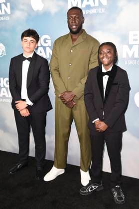 Jaydon Eastman, Stormzy und Klevis Brahja bei der Premiere des Apple iPhone 16 Pro Kurzfilms Big Man im BFI Southbank. London, 18.06.2025