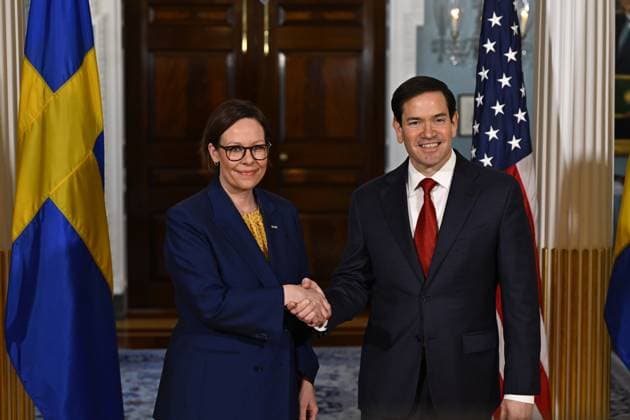 News Themen der Woche KW25 Marco Rubio - Maria Malmer Stenergard meeting in Washington DC WASHINGTON DC, UNITED STATES - JUNE 20: United States Secretary of State Marco Rubio (R) meets with Swedish Foreign Minister Maria Malmer Stenergard (L) at the Department of State in Washington DC, United States on June 20, 2025. Celal Gunes Anadolu Washington DC United States. Editorial use only. Please get in touch for any other usage.  Copyright: x2025xAnadoluxCelalxGunesx
