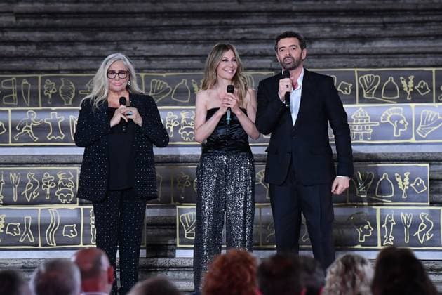 Rome, Piazza di Spagna Biagio Agnes Award 2025, In the photo: Mara Venier Francesca Fagnani Alberto Matano  Copyright: xVincenzoxLandix xipa-agency.netx xVincenzoxLandix IPA_Agency_IPA59312943