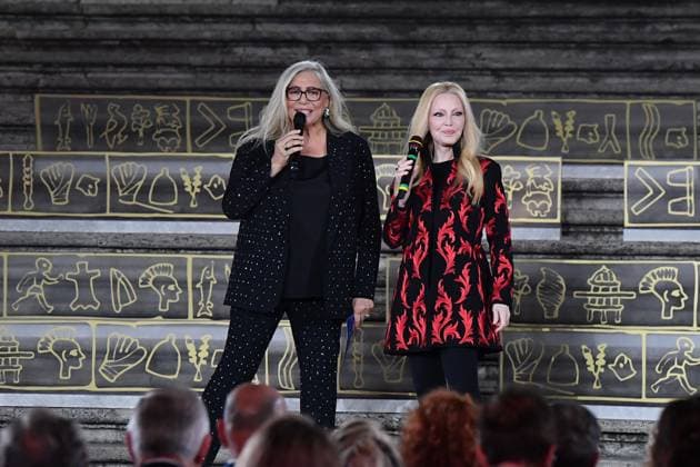 Rome, Piazza di Spagna Biagio Agnes Award 2025, In the photo: Mara Venier Patty Pravo  Copyright: xVincenzoxLandix xipa-agency.netx xVincenzoxLandix IPA_Agency_IPA59312960