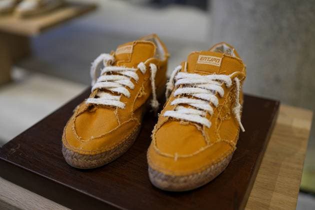 Milan, Italy: Milan, Milan Men s Fashion Week: Spring Summer 2026 - Men s Fashion, Spring Summer 2026 - Enterprise Japan presentation - details in the photo: shoe detail Milan Italy  - ZUMAp169 20250622_zea_p169_545 Copyright: xRiccardoxGiordanox