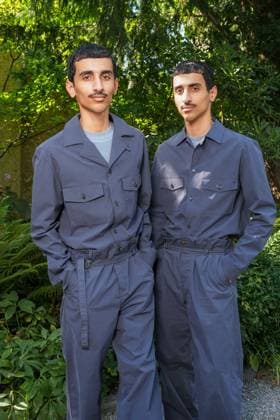 Milan, Italy: Milan, Milan Men s Fashion Week: Spring Summer 2026 - Men s Fashion, Spring Summer 2026 - TOD S presentation - arrivals in the photo: Twins Habdan Milan Italy  - ZUMAp169 20250622_zea_p169_1116 Copyright: xRiccardoxGiordanox