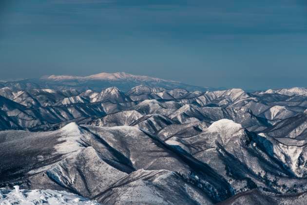 Creative Highlights World Snow-covered ?u Mountain range viewed from Mt. Zao Yamagata, Yamagata, Japan CR_BEWE250620B-1738671-01