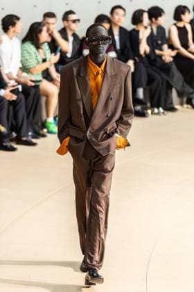 PFW - Men s Spring 2026 - Runway NB Model on the runway at the Saint Laurent show as part of Paris Men s Fashion Week on June 24, 2025 in Paris, France. Photo by Nasser Berzane ABACAPRESS.COM Paris France  Copyright: xBerzanexNasser ABACAx