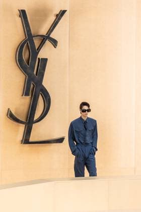 PFW - Men s Spring 2026 - Runway NB Model on the runway at the Saint Laurent show as part of Paris Men s Fashion Week on June 24, 2025 in Paris, France. Photo by Nasser Berzane ABACAPRESS.COM Paris France  Copyright: xBerzanexNasser ABACAx
