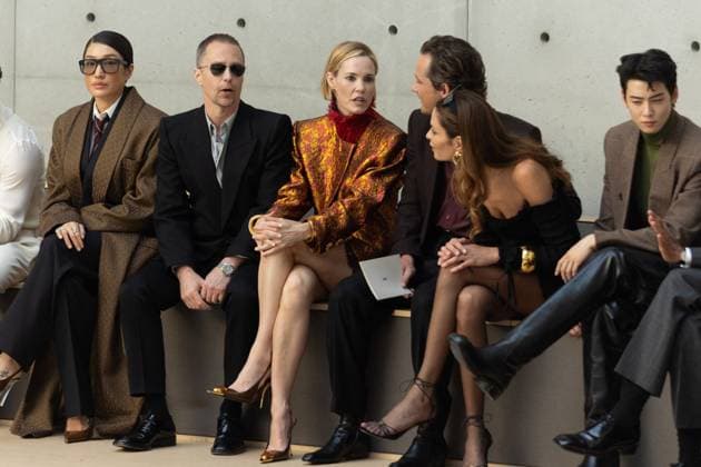 Men s Spring 2026 - Frontrow NB Leslie Bibb and Sam Rockwell on the Frontrow at the Saint Laurent show as part of Paris Men s Fashion Week on June 24, 2025 in Paris, France. Photo by Nasser Berzane ABACAPRESS.COM Paris France  Copyright: xBerzanexNasser ABACAx