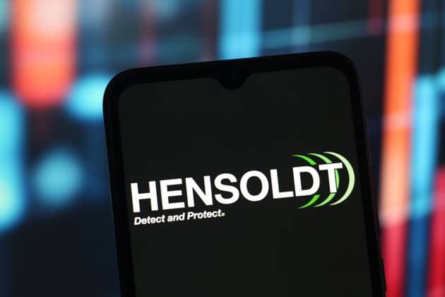 Photo illustrations in Canada - 24 Jun 2025 In this photo illustration, the Hensoldt AG logo is seen displayed on a smartphone screen. Canada Copyright: xThomasxFullerx xSOPAxImagesx TFSPI_24062025-8383
