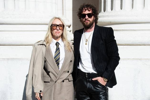 Yves Saint Laurent Photocall Sam Taylor-Johnson and Aaron Taylor-Johnson attending the Yves Saint Laurent Menswear Spring Summer 2026 show as part of Paris Fashion Week in Paris, France on June 24, 2025. Photo by Aurore Marechal ABACAPRESS.COM Paris France  Copyright: xMarechalxAurore ABACAx