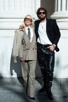 Yves Saint Laurent Photocall Sam Taylor-Johnson and Aaron Taylor-Johnson attending the Yves Saint Laurent Menswear Spring Summer 2026 show as part of Paris Fashion Week in Paris, France on June 24, 2025. Photo by Aurore Marechal ABACAPRESS.COM Paris France  Copyright: xMarechalxAurore ABACAx
