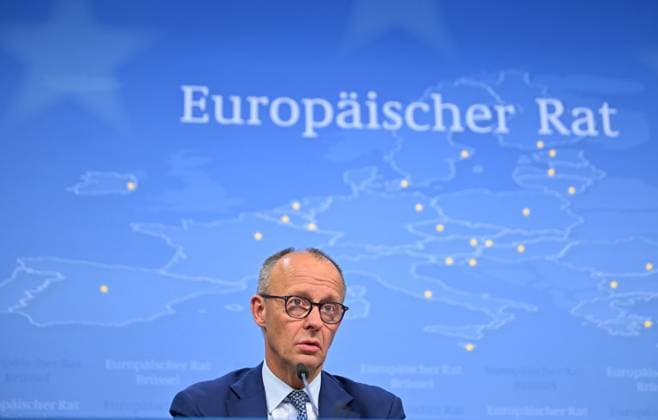 News Themen der Woche KW26 German Chancellor Friedrich Merz BRUSSELS, BELGIUM - JUNE 26: German Chancellor Friedrich Merz holds a press conference after attending EU Leaders Summit in Brussels, Belgium on June 26, 2025. Dursun Aydemir Anadolu Brussels Belgium. Editorial use only. Please get in touch for any other usage.  Copyright: x2025xAnadoluxDursunxAydemirx