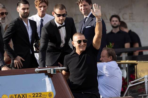 Celebs On Their Way To Bezos-Sanchez Wedding - Venice Stefano Gabbana and Luca Santonastaso leave Gritti Hotel to attending wedding ceremony in San Giorgio Island at ahead of the wedding of Jeff Bezos and Lauren Sanchez on June 27, 2025 in Venice, Italy. Photo by Marco Piovanotto ABACAPRESS.COM Venice Italy  Copyright: xPiovanottoxMarco ABACAx
