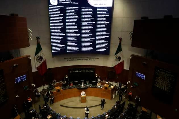 Senators approve Law on Forced Disappearances and Search System Senators during an extraordinary session where the General Law on Forced Disappearance of Persons and the National Search System was approved in the Mexican Senate. on June 27, 2025 in Mexico City, Mexico. (Photo by Luis Barron Eyepix Group) Copyright: xLuisxBarron xEyepixxGroupx LB_27062025_160306