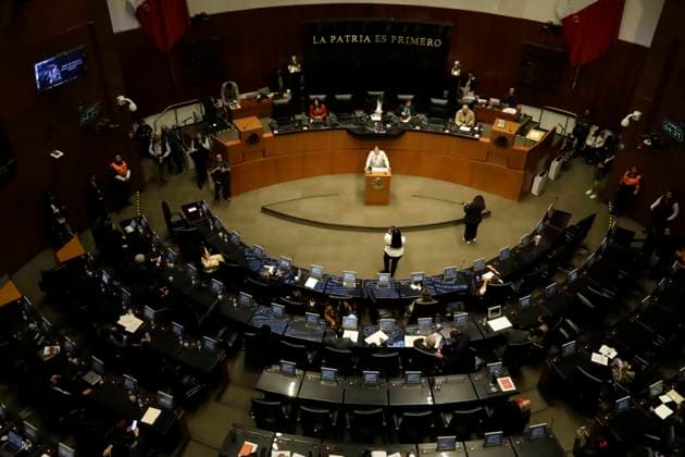 Senators approve Law on Forced Disappearances and Search System Senators during an extraordinary session where the General Law on Forced Disappearance of Persons and the National Search System was approved in the Mexican Senate. on June 27, 2025 in Mexico City, Mexico. (Photo by Luis Barron Eyepix Group) Copyright: xLuisxBarron xEyepixxGroupx LB_27062025_160307