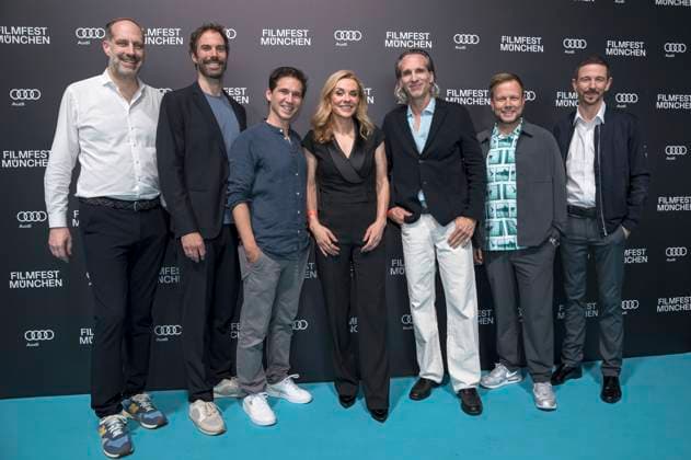 Christian Rohde, Gast, Philipp Stennert, Inga Leschek, Cyrill Boss, Jan Ehlert und Oliver Berben bei der Premiere der RTL+ Serie Die Nibelungen - Kampf der Königreiche auf dem 42. Filmfest München 2025 im HFF Audimax. München, 27.06.2025