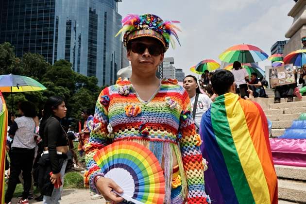 June 28, 2025, Mexico, Cdmx, Mexico: The 47th edition of the LGBTTTIQ+ March or Pride March in Mexico City is filled with colors and thousands of people from the community; the celebration theme is Diversity without Borders. Justice, Resistance, and Unity! to show support for the human rights of all people. From the Angel of Independence to the Zocalo in Mexico City, people marched to demonstrate the pride and diversity of the LGBTTTIQ+ community throughout Mexico. Mexico Mexico - ZUMAp204 20250628_zip_p204_010 Copyright: xJosuexPerezx