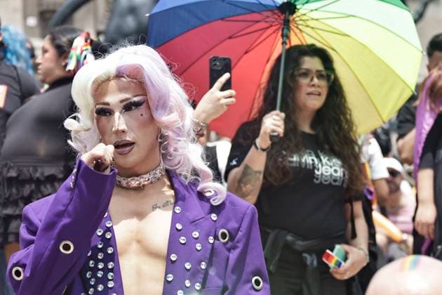 June 28, 2025, Mexico, Cdmx, Mexico: The 47th edition of the LGBTTTIQ+ March or Pride March in Mexico City is filled with colors and thousands of people from the community; the celebration theme is Diversity without Borders. Justice, Resistance, and Unity! to show support for the human rights of all people. From the Angel of Independence to the Zocalo in Mexico City, people marched to demonstrate the pride and diversity of the LGBTTTIQ+ community throughout Mexico. Mexico Mexico - ZUMAp204 20250628_zip_p204_011 Copyright: xJosuexPerezx