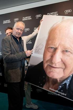 Stellan Skarsgard bei der Verleihung des CineMerit Awards auf dem 42. Filmfest München 2025 im Theatersaal des Amarikahauses. München, 29.06.2025