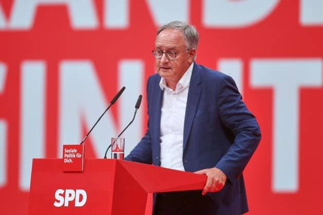 Berlin, Deutschland, 29.06.2025: CityCube: 42. SPD-Bundesparteitag: Andreas Stoch, SPD *** Berlin, Germany, 29 06 2025 CityCube 42 SPD Federal Party Conference Andreas Stoch, SPD Copyright: xdtsxNachrichtenagenturx dts_73316