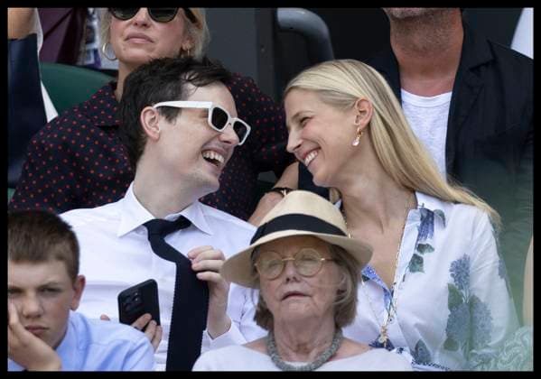 . 30 06 2025. London, United Kingdom. Lady Gabriella Windsor and friend Robert Denning on the opening day of the Wimbledon Tennis Championships in London.  xStephenxLockx xi-Imagesx IIM-26060-0065