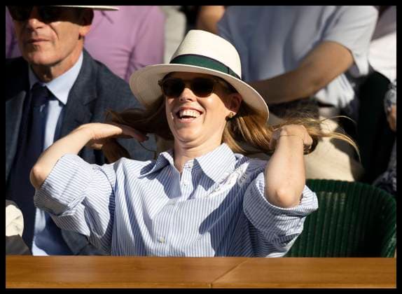 . 30 06 2025. London, United Kingdom. Princess Beatrice in the Royal Box on the opening day of the Wimbledon Tennis Championships in London.  xStephenxLockx xi-Imagesx IIM-26060-0081