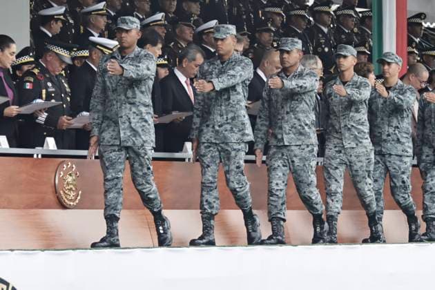 June 30, 2025, Mexico, Cdmx, Mexico: Mexican President CLAUDIA SHEIMBAUM celebrates the sixth anniversary of the National Guard (GN) at Campo Marte in Mexico City. This security agency was created in 2019 by decree of former President ANDRES MANUEL LOPEZ OBRADOR. It was attached to the Ministry of National Defense (DEFENSA, by its Spanish acronym), which has been responsible for federal security since its creation. Mexico Mexico - ZUMAp204 20250630_zip_p204_002 Copyright: xJosuexPerezx