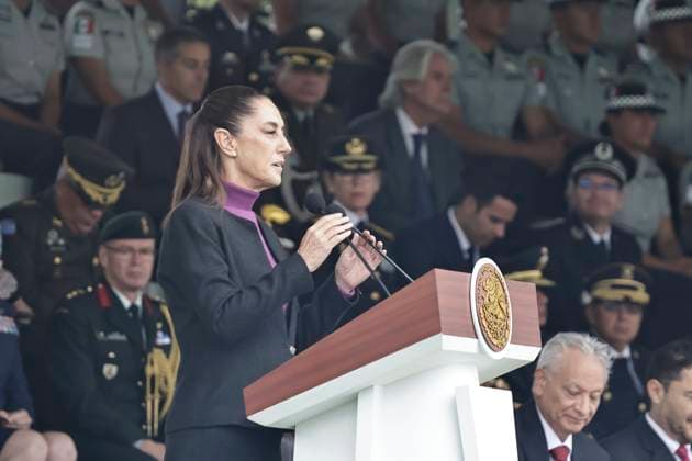 June 30, 2025, Mexico, Cdmx, Mexico: Mexican President CLAUDIA SHEIMBAUM celebrates the sixth anniversary of the National Guard (GN) at Campo Marte in Mexico City. This security agency was created in 2019 by decree of former President ANDRES MANUEL LOPEZ OBRADOR. It was attached to the Ministry of National Defense (DEFENSA, by its Spanish acronym), which has been responsible for federal security since its creation. Mexico Mexico - ZUMAp204 20250630_zip_p204_004 Copyright: xJosuexPerezx