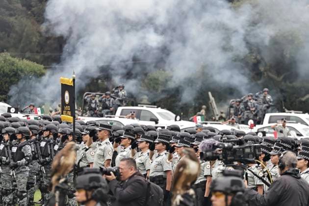 June 30, 2025, Mexico, Cdmx, Mexico: Mexican President CLAUDIA SHEIMBAUM celebrates the sixth anniversary of the National Guard (GN) at Campo Marte in Mexico City. This security agency was created in 2019 by decree of former President ANDRES MANUEL LOPEZ OBRADOR. It was attached to the Ministry of National Defense (DEFENSA, by its Spanish acronym), which has been responsible for federal security since its creation. Mexico Mexico - ZUMAp204 20250630_zip_p204_029 Copyright: xJosuexPerezx