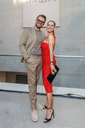 Fashion Week Berlin - Marc Cain Guests and Show Johannes Haller und Jessica Haller (Jessica Paszka) bei der Marc Cain Fashion Show A Quiet Rebellion im rahmen der Berlin Fashion Week im Pei-Bau am 01.07.2025 in Berlin. Copyright: xEventpressxKochanx