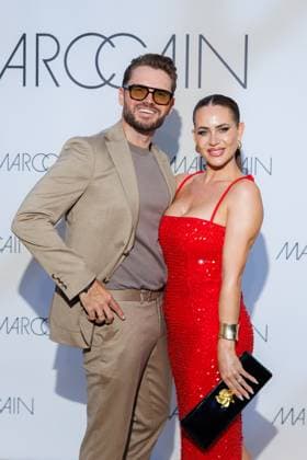 Fashion Week Berlin - Marc Cain Guests and Show Johannes Haller und Jessica Haller (Jessica Paszka) bei der Marc Cain Fashion Show A Quiet Rebellion im rahmen der Berlin Fashion Week im Pei-Bau am 01.07.2025 in Berlin. Copyright: xEventpressxKochanx