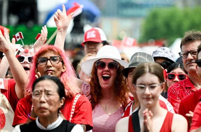 July 1, 2025, Ottawa, On, Canada: Spectators take in Canada Day celebrations at LeBreton Flats in Ottawa, on Tuesday, July 1, 2025. Ottawa Canada  - ZUMAc35_ 20250701_zaf_c35_091 Copyright: xSpencerxColbyx