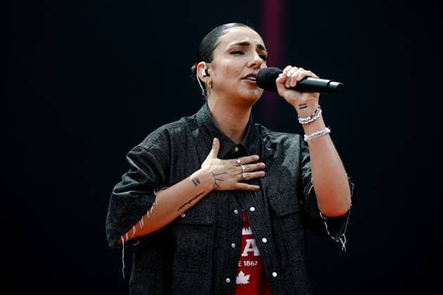 July 1, 2025, Ottawa, On, Canada: Canadian singer-songwriter Rafaelle Roy performs during Canada Day celebrations at LeBreton Flats in Ottawa, on Tuesday, July 1, 2025. Ottawa Canada  - ZUMAc35_ 20250701_zaf_c35_166 Copyright: xSpencerxColbyx