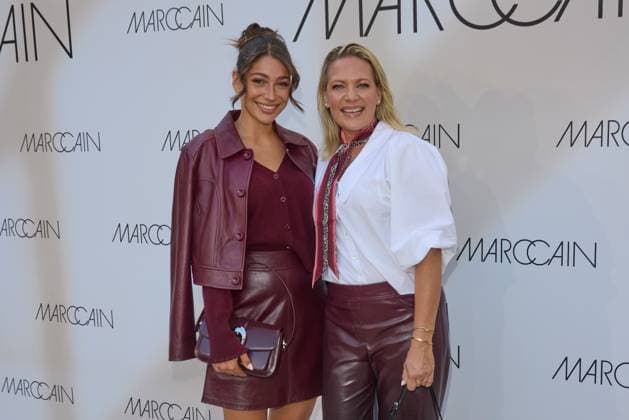 Catharina Maranca und Antje Maranca - Gaesteankunft zur Marccain Spring Summer 2026 Fashion Show A Quit Rebellion im Pei-Bau in Berlin am 01.07.2025. Marccain Spring Summer 2026 Fashion Show