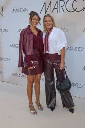 Catharina Maranca und Antje Maranca - Gaesteankunft zur Marccain Spring Summer 2026 Fashion Show A Quit Rebellion im Pei-Bau in Berlin am 01.07.2025. Marccain Spring Summer 2026 Fashion Show