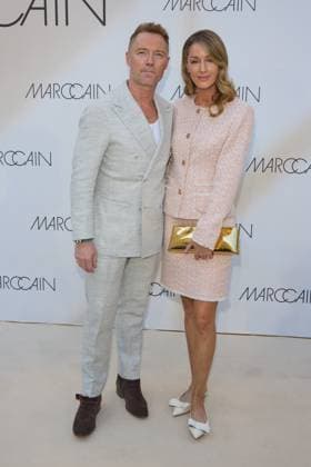Roman Keating und Strom Keating - Gaesteankunft zur Marccain Spring Summer 2026 Fashion Show A Quit Rebellion im Pei-Bau in Berlin am 01.07.2025. Marccain Spring Summer 2026 Fashion Show