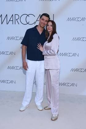 01.07.2025, San Diego Pooth und Luisa Bücher zu Gast zur Marc Cain Fashion Show 2025, A quiet rebellion, Hinter dem Gießhaus, Berlin, Berlin