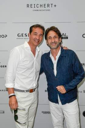 Andreas Elsholz und Falk-Willy Wild Schauspieler zu Gast in der Vip Beauty und Fashion Lounge von Reichert Communications im Rahmen der Fashion Week 2025 im Hotel de Rom am 01,Juli 2025 in Berlin Berlin Deutschland