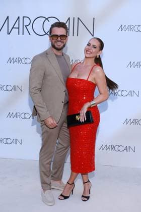 Johannes Haller und Jessica Haller bei der Marc Cain - A Quiat Rebellion Modenschau am 1.07.2025 im Pei-Bau in Berlin Marc Cain Fashion Show in Berlin