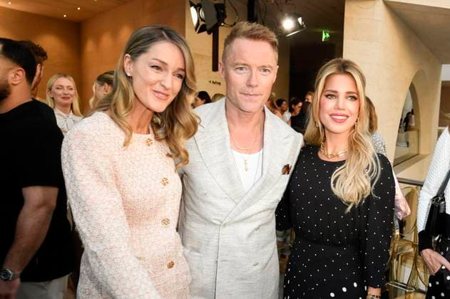 Storm Keating, Ronan Keating und Sylvie Meis bei der Marc Cain Fashion Show A Quiet Rebellion auf der Berlin Fashion Week S S 2026 im Pei-Bau - Deutsches Historisches Museum. Berlin, 01.07.2025