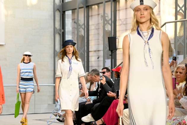 Models bei der Marc Cain Fashion Show A Quiet Rebellion auf der Berlin Fashion Week S S 2026 im Pei-Bau - Deutsches Historisches Museum. Berlin, 01.07.2025