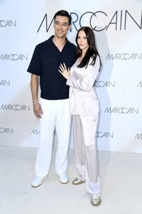 San Diego Pooth und Louisa Büsche bei der Marc Cain Fashion Show A QUIET REBELLION in Berlin am 01.07.2025