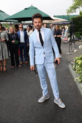 . 02 07 2025. London, United Kingdom. Dominic Cooper arriving on day three of the Wimbledon Tennis Championships in London.  xStephenxLockx xi-Imagesx IIM-26066-0006